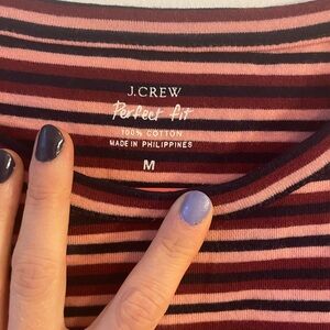 JCrew Striped Cotton Tee